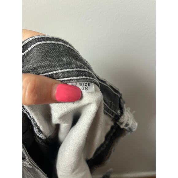 Y2K Reworked Denim Wide Leg Distressed Baggy Jeans - Picture 7 of 7